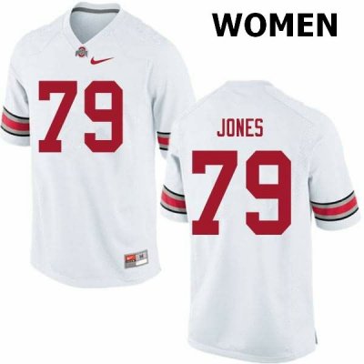 NCAA Ohio State Buckeyes Women's #79 Dawand Jones White Nike Football College Jersey YZU3145XC